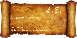 Lippay Endre névjegykártya
